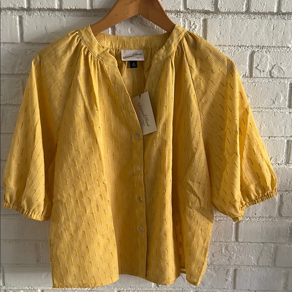 Universal Thread Mustard Button-Up Blouse